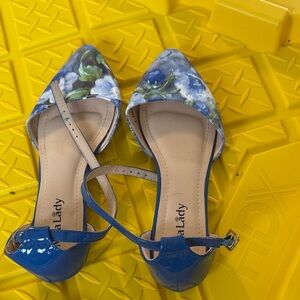 Blue Floral Women's Flats by